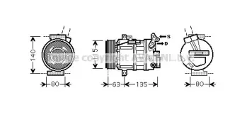 RTK486 AVA QUALITY COOLING Компрессор, кондиционер