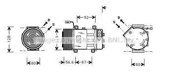 SCAK016 AVA QUALITY COOLING Компрессор, кондиционер