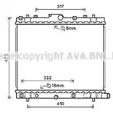 SZ2136 AVA QUALITY COOLING Радиатор, охлаждение двигателя