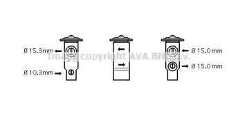TO1070 AVA QUALITY COOLING Расширительный клапан, кондиционер