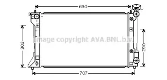 TO2293 AVA QUALITY COOLING Радиатор, охлаждение двигателя