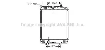 TO2359 AVA QUALITY COOLING Радиатор, охлаждение двигателя