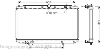 VO2124 AVA QUALITY COOLING Радиатор, охлаждение двигателя