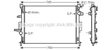 VO2187 AVA QUALITY COOLING Радиатор, охлаждение двигателя