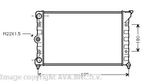 VW2078 AVA QUALITY COOLING Радиатор, охлаждение двигателя