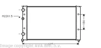 VW2124 AVA QUALITY COOLING Радиатор, охлаждение двигателя