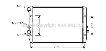 VW2193 AVA QUALITY COOLING Радиатор, охлаждение двигателя