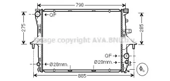 VW2198 AVA QUALITY COOLING Радиатор, охлаждение двигателя