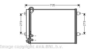 VW5225 AVA QUALITY COOLING Конденсатор, кондиционер