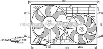 VW7528 AVA QUALITY COOLING Вентилятор, охлаждение двигателя