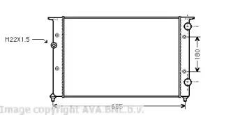 VWA2102 AVA QUALITY COOLING Радиатор, охлаждение двигателя