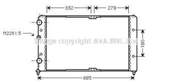 VWA2191 AVA QUALITY COOLING Радиатор, охлаждение двигателя