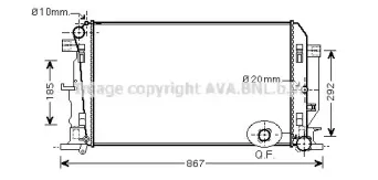 VWA2282 AVA QUALITY COOLING Радиатор, охлаждение двигателя