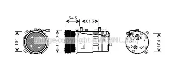 VWAK280 AVA QUALITY COOLING Компрессор, кондиционер
