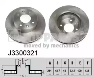J3300321 NIPPARTS Тормозной диск