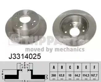 J3314025 NIPPARTS Тормозной диск