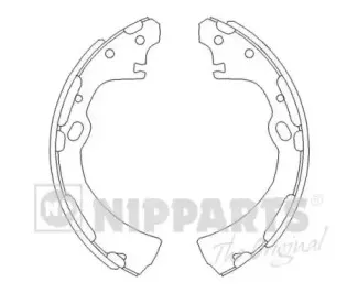J3501038 NIPPARTS Комплект тормозных колодок