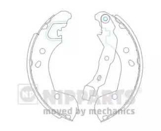 J3501055 NIPPARTS Комплект тормозных колодок