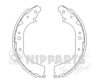 J3502005 NIPPARTS Комплект тормозных колодок