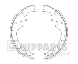 J3502024 NIPPARTS Комплект тормозных колодок