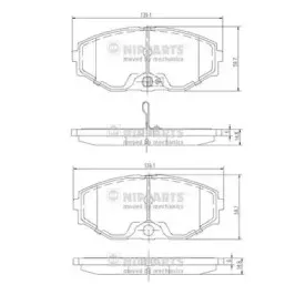 J3601074 NIPPARTS Комплект тормозных колодок, дисковый тормоз