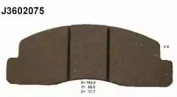 J3602075 NIPPARTS Комплект тормозных колодок, дисковый тормоз