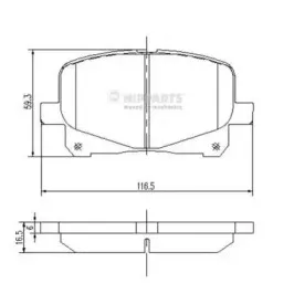 J3602090 NIPPARTS Комплект тормозных колодок, дисковый тормоз