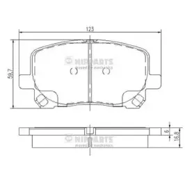 J3602096 NIPPARTS Комплект тормозных колодок, дисковый тормоз