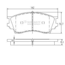 J3603040 NIPPARTS Комплект тормозных колодок, дисковый тормоз