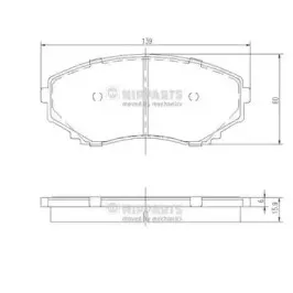 J3603046 NIPPARTS Комплект тормозных колодок, дисковый тормоз