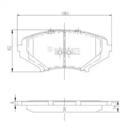 J3603066 NIPPARTS Комплект тормозных колодок, дисковый тормоз