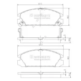 J3604018 NIPPARTS Комплект тормозных колодок, дисковый тормоз