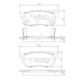 J3604019 NIPPARTS Комплект тормозных колодок, дисковый тормоз