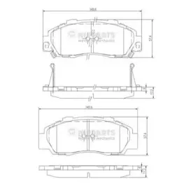 J3604032 NIPPARTS Комплект тормозных колодок, дисковый тормоз