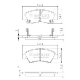 J3604034 NIPPARTS Комплект тормозных колодок, дисковый тормоз