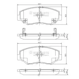 J3604061 NIPPARTS Комплект тормозных колодок, дисковый тормоз