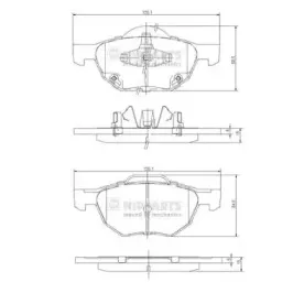 J3604064 NIPPARTS Комплект тормозных колодок, дисковый тормоз