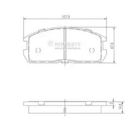 J3605024 NIPPARTS Комплект тормозных колодок, дисковый тормоз