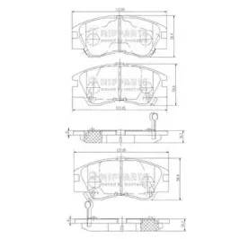J3605027 NIPPARTS Комплект тормозных колодок, дисковый тормоз