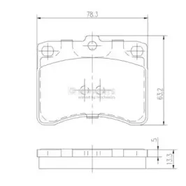 J3606005 NIPPARTS Комплект тормозных колодок, дисковый тормоз