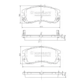 J3607009 NIPPARTS Комплект тормозных колодок, дисковый тормоз