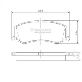J3608010 NIPPARTS Комплект тормозных колодок, дисковый тормоз