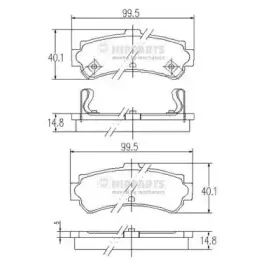 J3611039 NIPPARTS Комплект тормозных колодок, дисковый тормоз