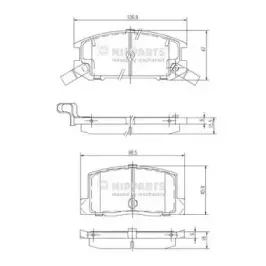 J3612009 NIPPARTS Комплект тормозных колодок, дисковый тормоз
