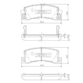 J3612013 NIPPARTS Комплект тормозных колодок, дисковый тормоз