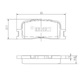 J3612024 NIPPARTS Комплект тормозных колодок, дисковый тормоз