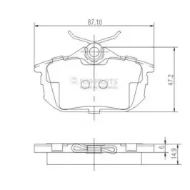 J3615012 NIPPARTS Комплект тормозных колодок, дисковый тормоз