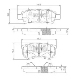 J3615014 NIPPARTS Комплект тормозных колодок, дисковый тормоз