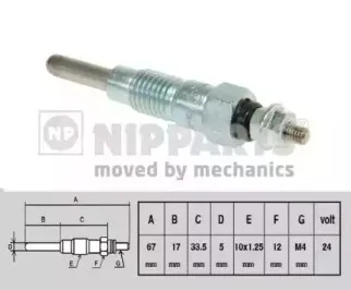 J5711015 NIPPARTS Свеча накаливания
