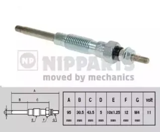 J5712018 NIPPARTS Свеча накаливания